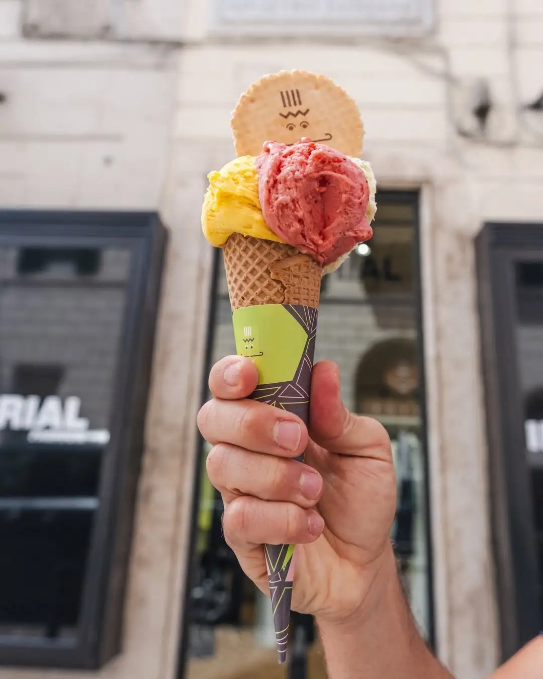 Authentic Italian Gelato scoop at The Gelatist Atlanta