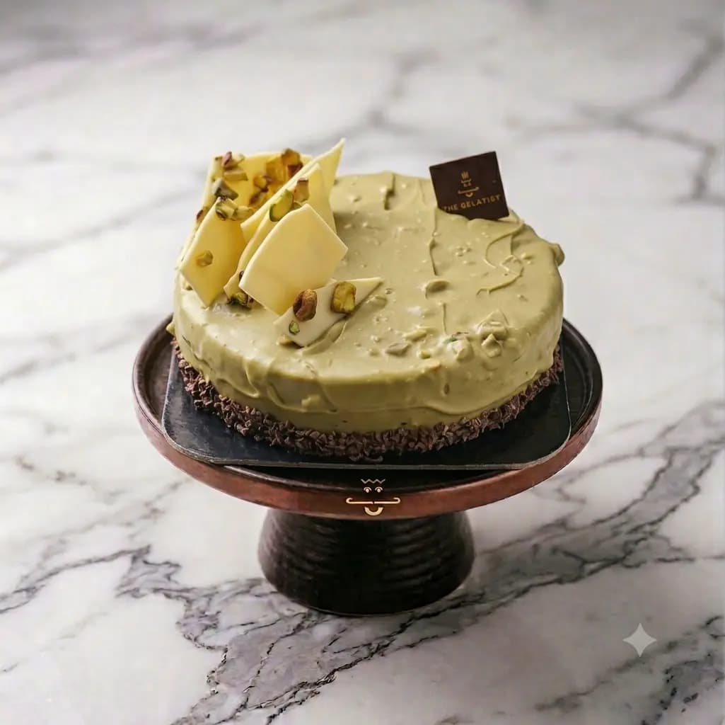 Pistachio — signature gelato cake available for pickup in Sandy Springs, Atlanta